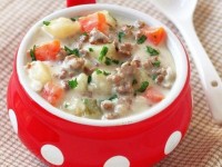Вкусный суп с сыром и фаршем