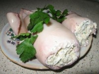 Фаршированные кальмары – фантастическая закуска!