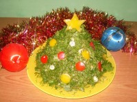 Новогодний салат с курицей «Елочка»