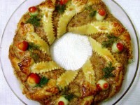Новогодняя закуска из мяса Венок