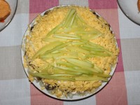Новогодний салат с курицей Елка