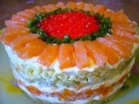 Праздничный салат с семгой – изысканно и изумительно вкусно!
