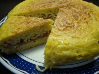 Омлет с макаронами и ветчиной по-итальянски