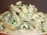 Салат с кальмарами и огурцами