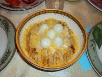 Салат с крабовыми палочками Гнездышко