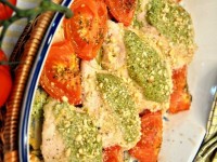 Куриное мясо фаршированное соусом песто по-итальянски