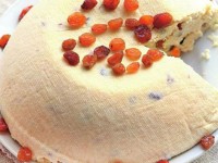 Творожный кулич с манкой без яиц