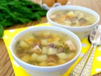 Суп с куриными сердечками и лапшой – легкий, сытный суп