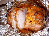 Мясо в фольге с фруктами. Простой рецепт мяса в духовке