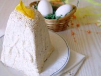 Творожная пасха с миндальными орехами в апельсиновой карамели
