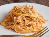 Салат с курицей и морковью Изысканность