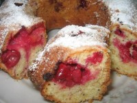 Кекс с ягодами и маком