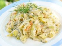 Тушеные кабачки в сметане
