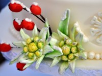 Яркий цветок из мастики – мастер-класс