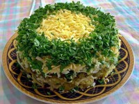 Новогодний салат Грибная поляна
