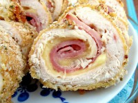 Рулеты с курицей в сливочном соусе «Кордон Блю»