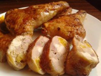 Фаршированные куриные окорочка с оригинальной начинкой