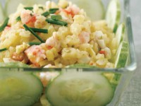 Старорусский салат с креветками и картошкой
