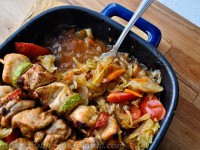 Куриный шашлык в духовке плюс овощной гарнир