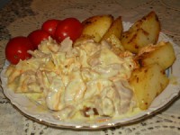 Старорусская кухня – куриные желудочки в молочном соусе